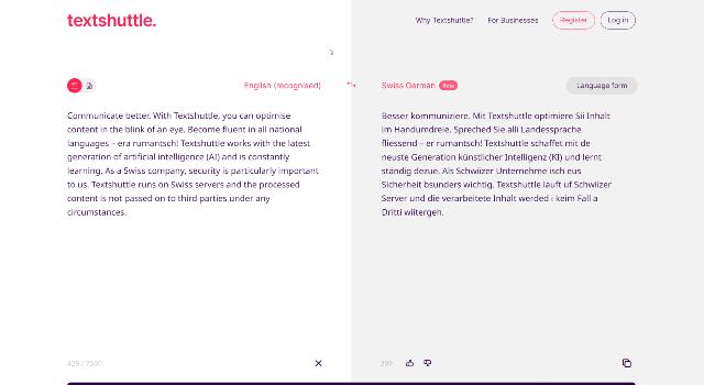 Swiss Startup - Textshuttle Profile Main Image