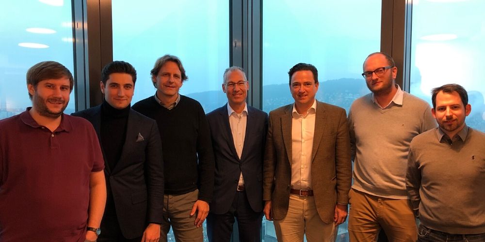 Startup founders and corporate executives at the 9th Swiss Prime Site Startup Accelerator workshop in Zurich's Prime Tower