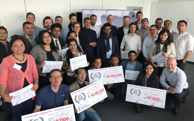 Swiss-Indian AIT Camp winners pose with the prizes